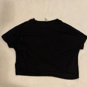Athleta Black Crop Boxy Tee